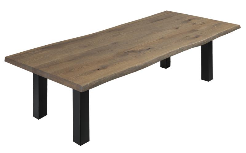 Eiken boomstamtafel op maat &ndash; zelf samenstellen